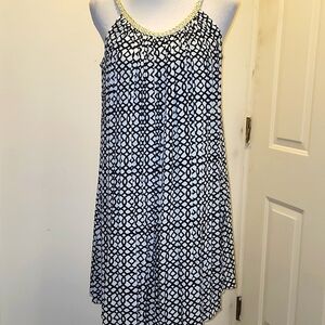 Nina Leonard Dress Black and White Mini